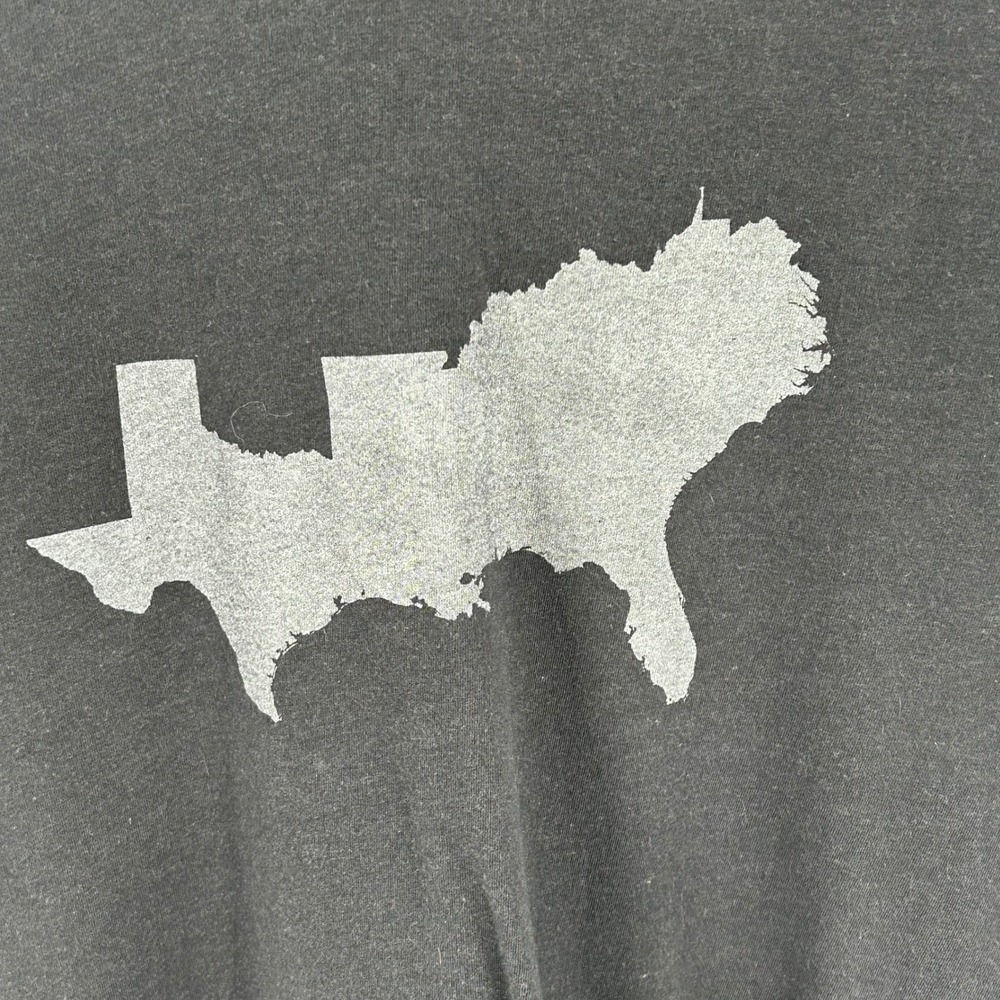 The Bitter Southerner Mens Black Southern Map Graphic T-Shirt Size M